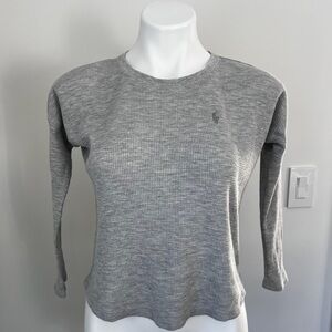 Polo Ralph Lauren Grey Waffle Knit Long Sleeve